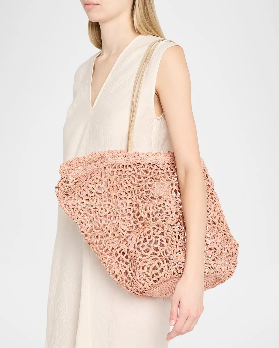 BTB Los Angeles Lacera Woven Raffia Tote Bag | Thumbnail 2