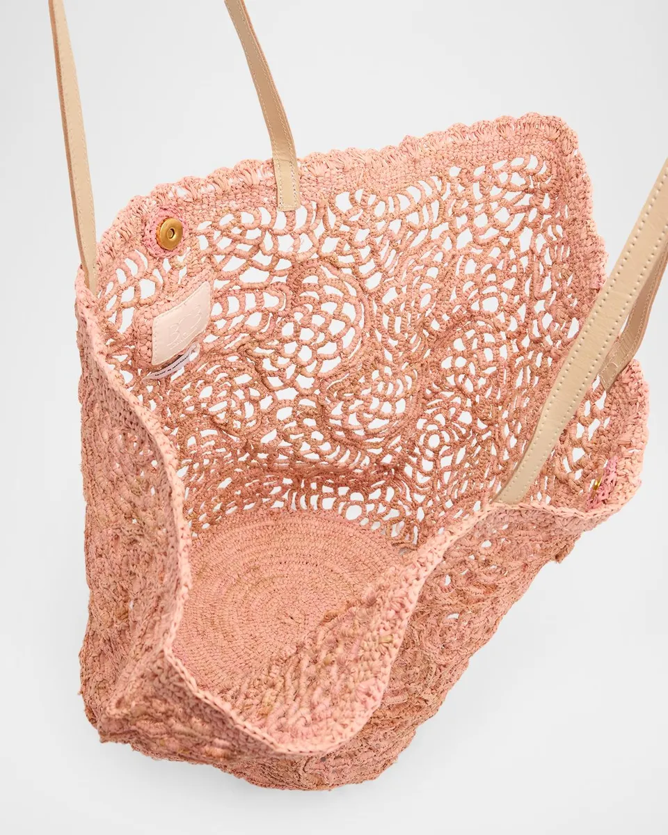 BTB Los Angeles Lacera Woven Raffia Tote Bag | Thumbnail 4