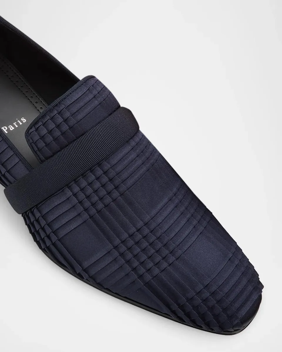 Christian Louboutin Men's Dandydeco Pleated Satin Loafers | Thumbnail 6 Christian Louboutin Men's Dandydeco Pleated Satin Loafers | Thumbnail 6