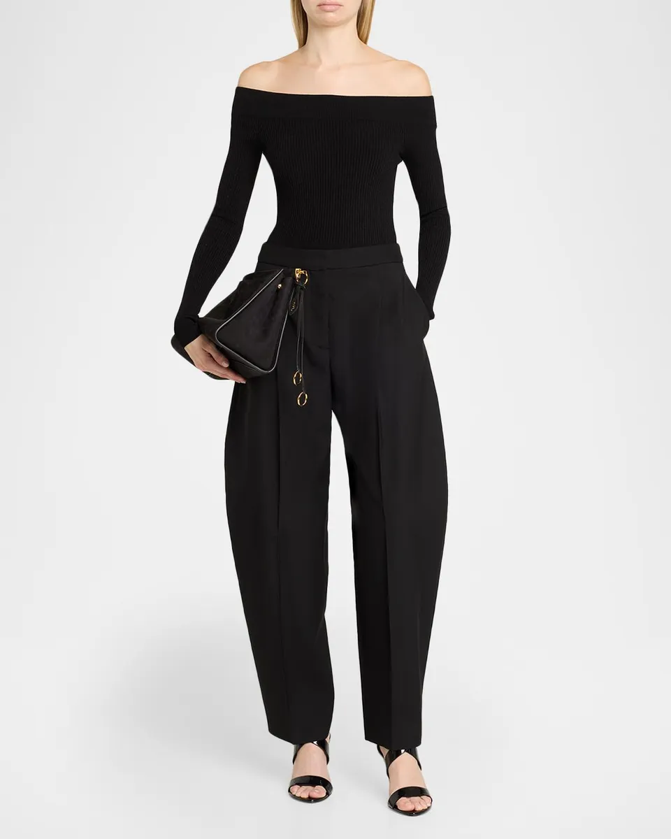 ALAÏA Le Click Large East-West Suede Shoulder Bag | Thumbnail 6 ALAÏA Le Click Large East-West Suede Shoulder Bag | Thumbnail 6