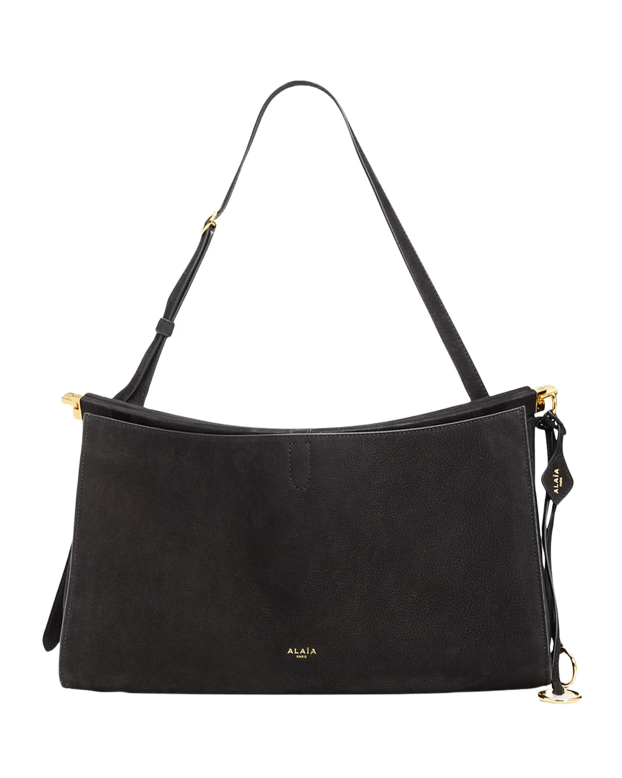 Le Click Large East-West Suede Shoulder Bag Le Click Large East-West Suede Shoulder Bag