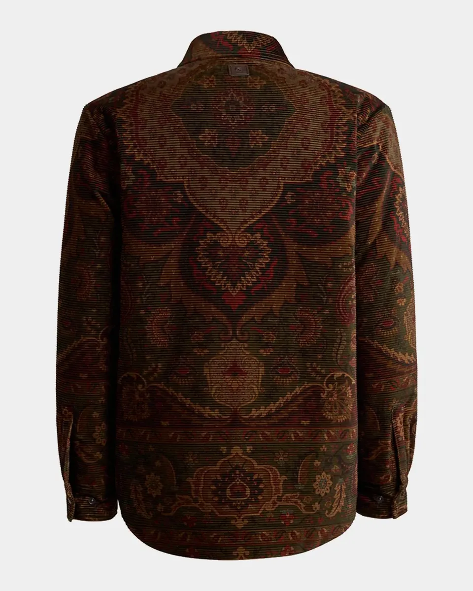 Etro Men's Corduroy Paisley Overshirt | Thumbnail 2
