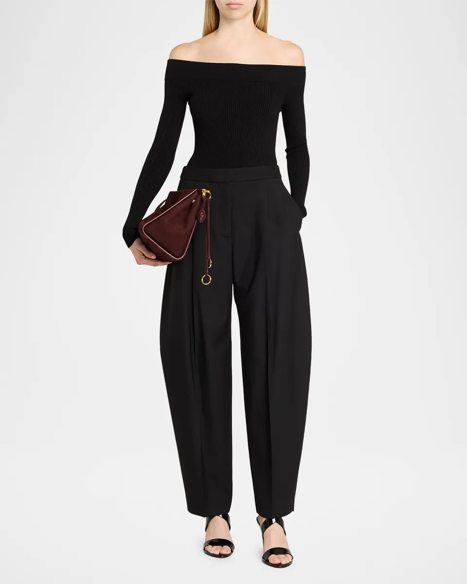 Alaïa Le Click Large East-West Suede Shoulder Bag | Thumbnail 5