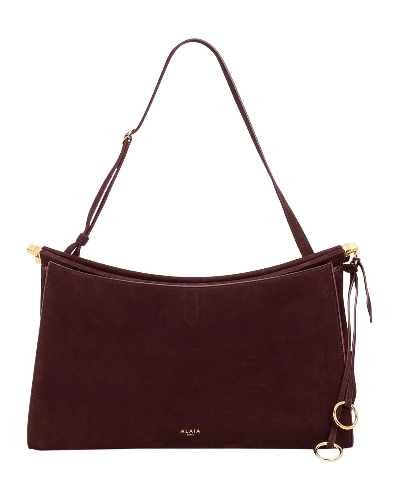 Le Click Large East-West Suede Shoulder Bag Le Click Large East-West Suede Shoulder Bag