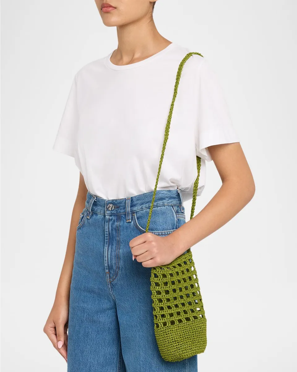 A.L.C. Rita Crochet Raffia Cylindrical Shoulder Bag | Thumbnail 2 A.L.C. Rita Crochet Raffia Cylindrical Shoulder Bag | Thumbnail 2