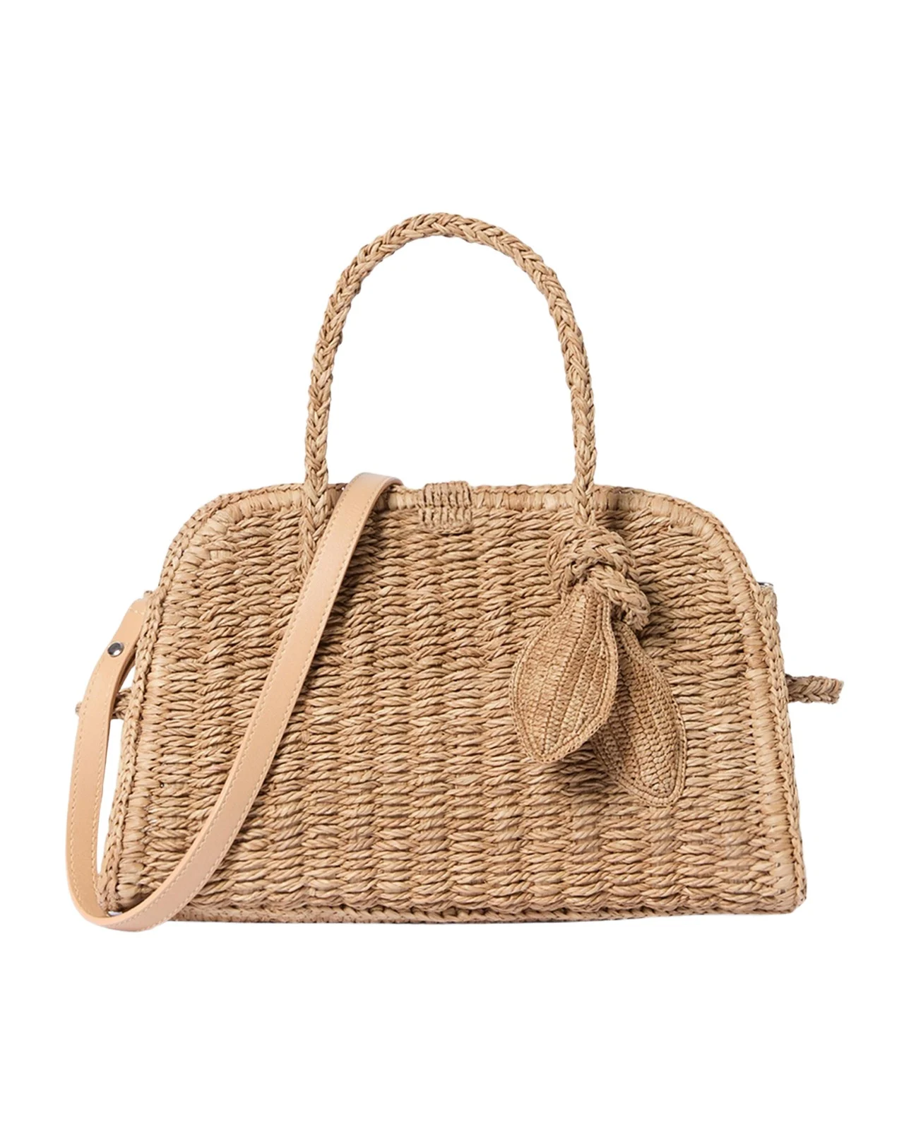 Jacquemus Turismo Small Raffia Top-Handle Bag