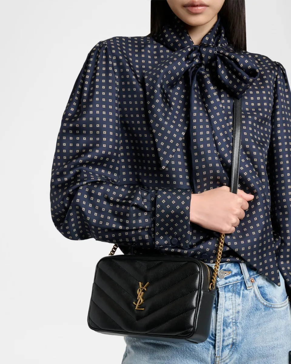 Saint Laurent LouLou YSL Chevron Quilted Crossbody Bag | Thumbnail 2