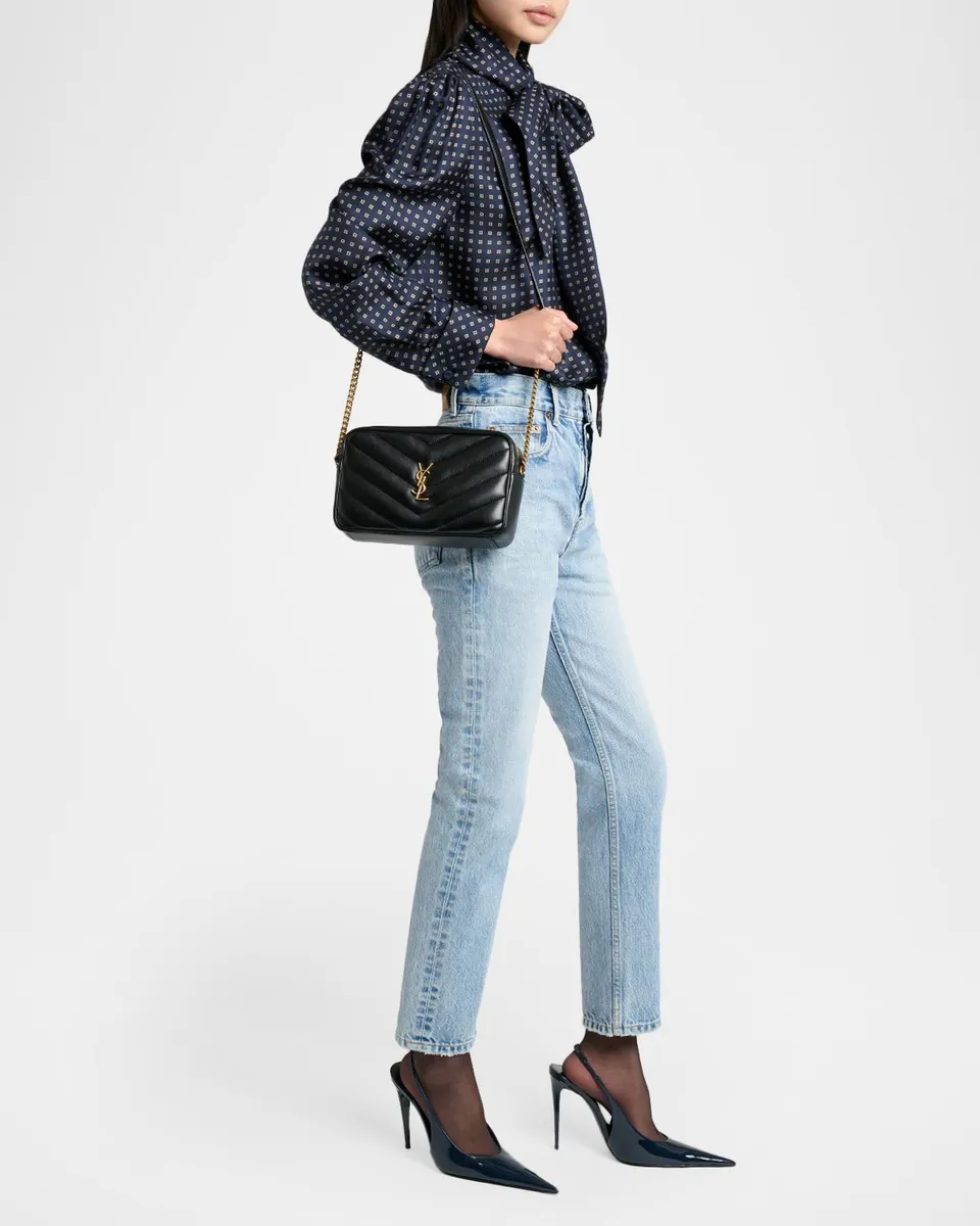Saint Laurent LouLou YSL Chevron Quilted Crossbody Bag | Thumbnail 5