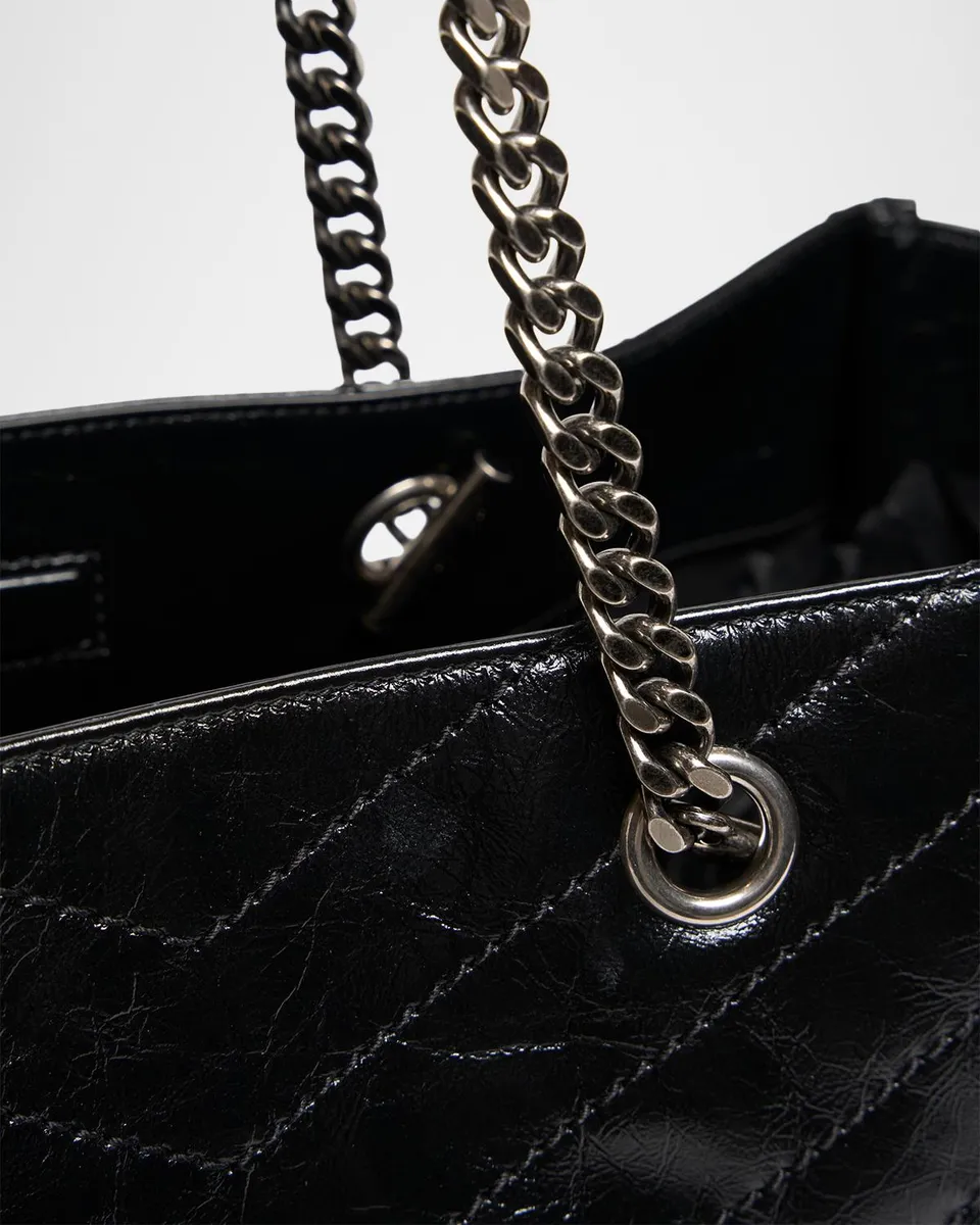 Saint Laurent Niki YSL Chevron Quilted Shopping Tote Bag | Thumbnail 6 Saint Laurent Niki YSL Chevron Quilted Shopping Tote Bag | Thumbnail 6