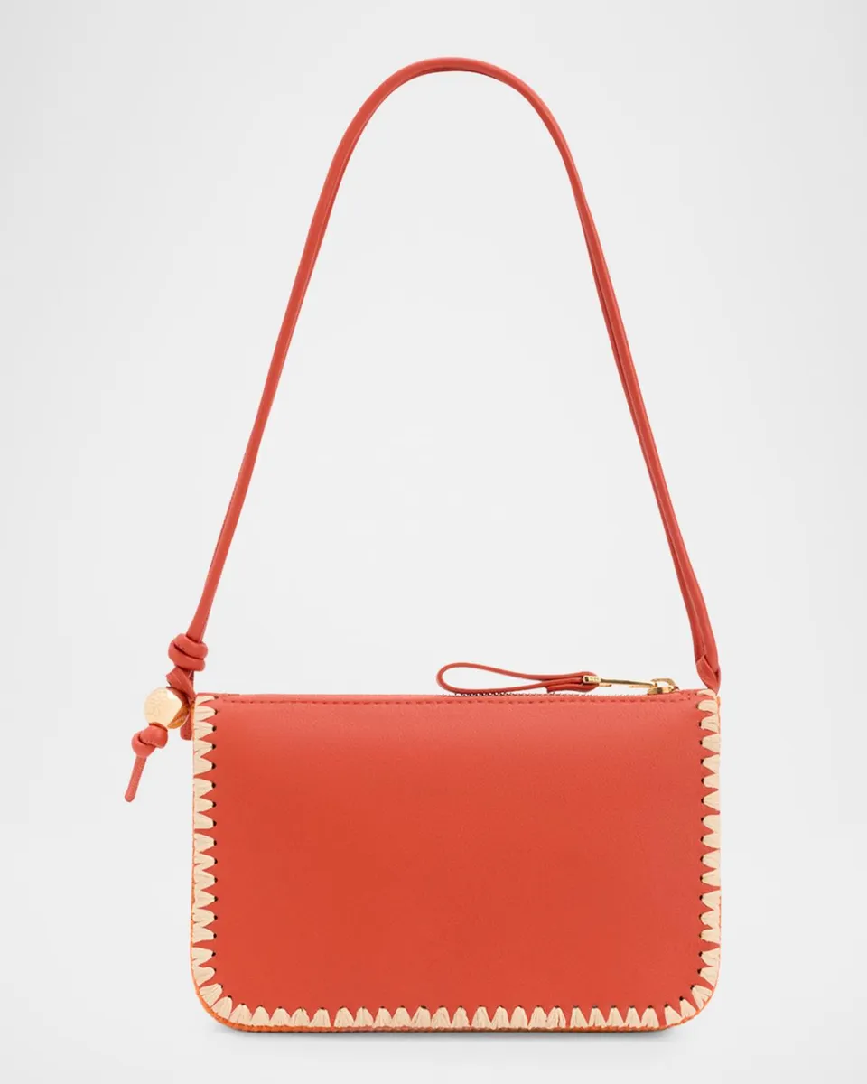 Loewe x Paula's Ibiza Rio Leather & Striped Raffia Shoulder Bag | Thumbnail 3