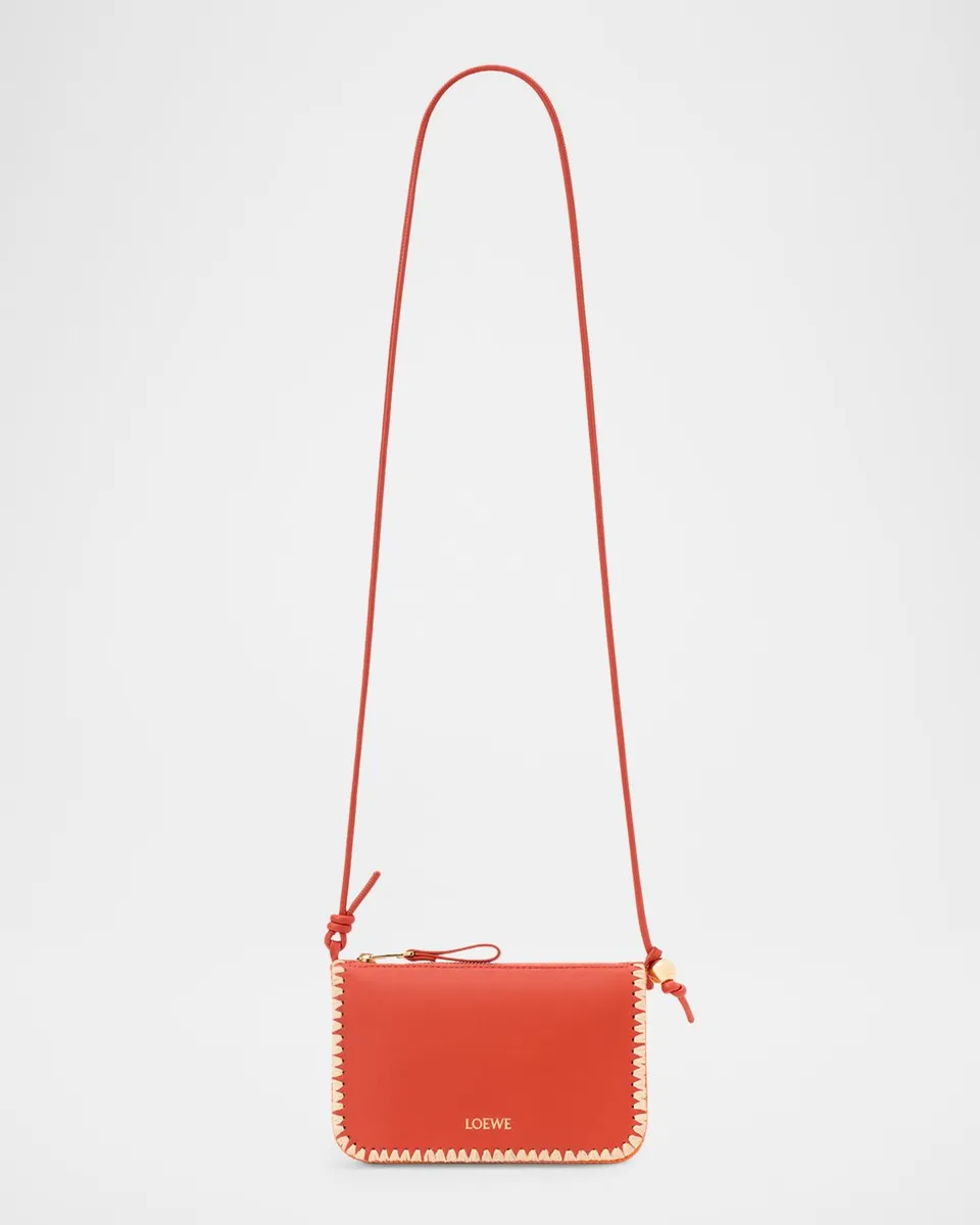 Loewe x Paula's Ibiza Rio Leather & Striped Raffia Shoulder Bag | Thumbnail 7