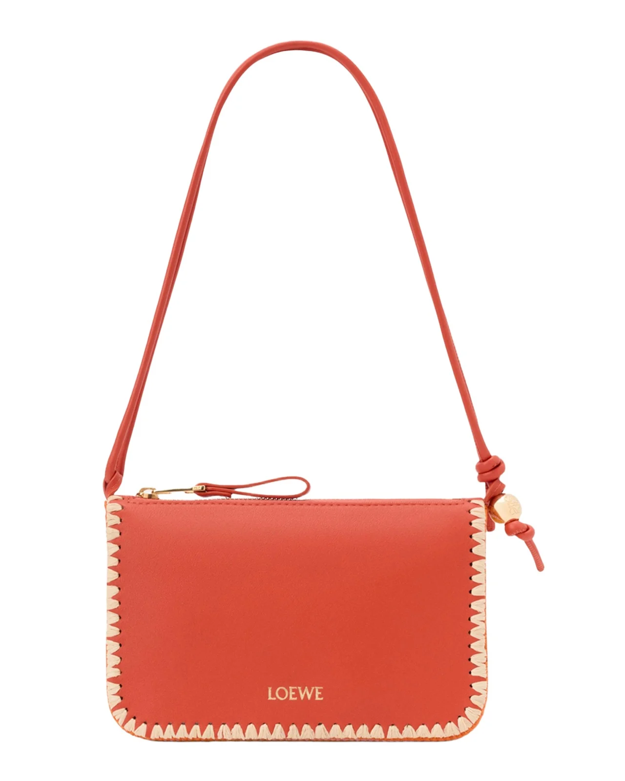 Loewe x Paula's Ibiza Rio Leather & Striped Raffia Shoulder Bag