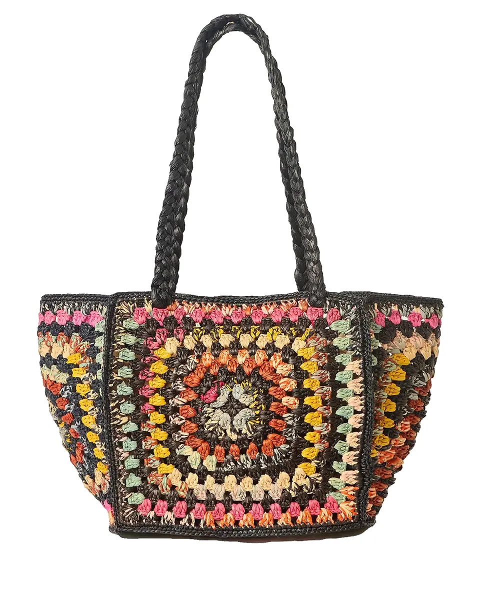 BTB Los Angeles Everly Geometric Woven Raffia Tote Bag | Thumbnail 2 BTB Los Angeles Everly Geometric Woven Raffia Tote Bag | Thumbnail 2