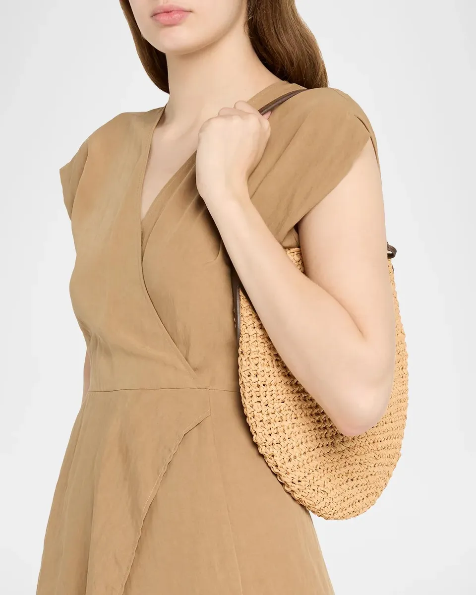 JW Anderson Small Bulb Crochet Raffia Shopper Tote Bag | Thumbnail 2