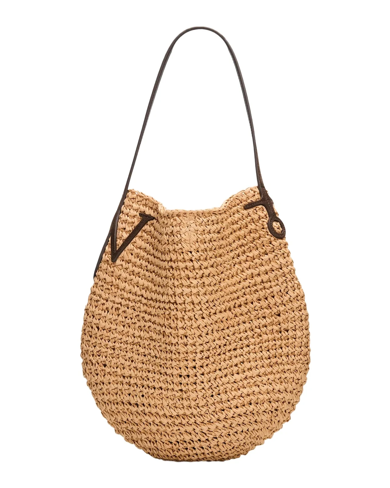 JW Anderson Small Bulb Crochet Raffia Shopper Tote Bag