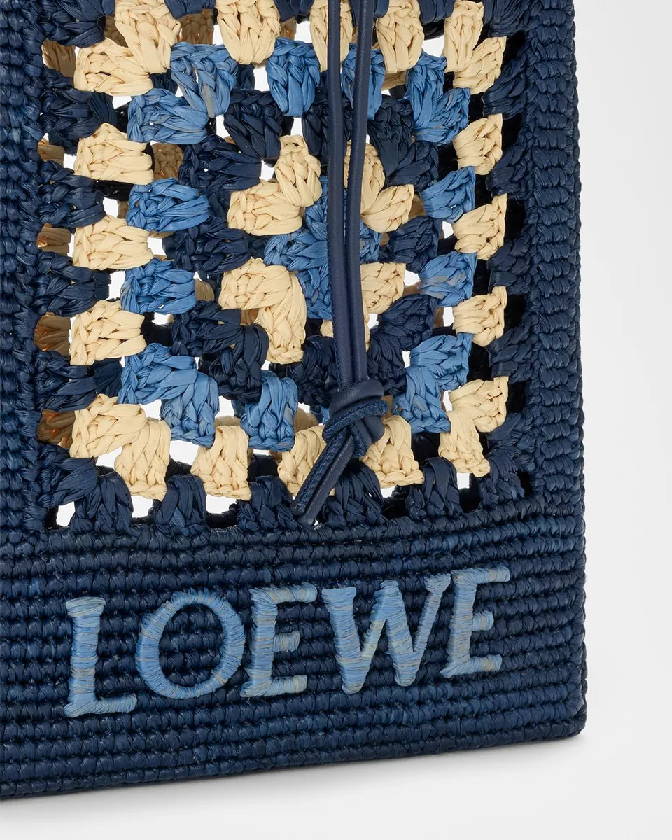 Loewe x Paula's Ibiza Crochet Raffia Pocket Crossbody Bag | Thumbnail 6