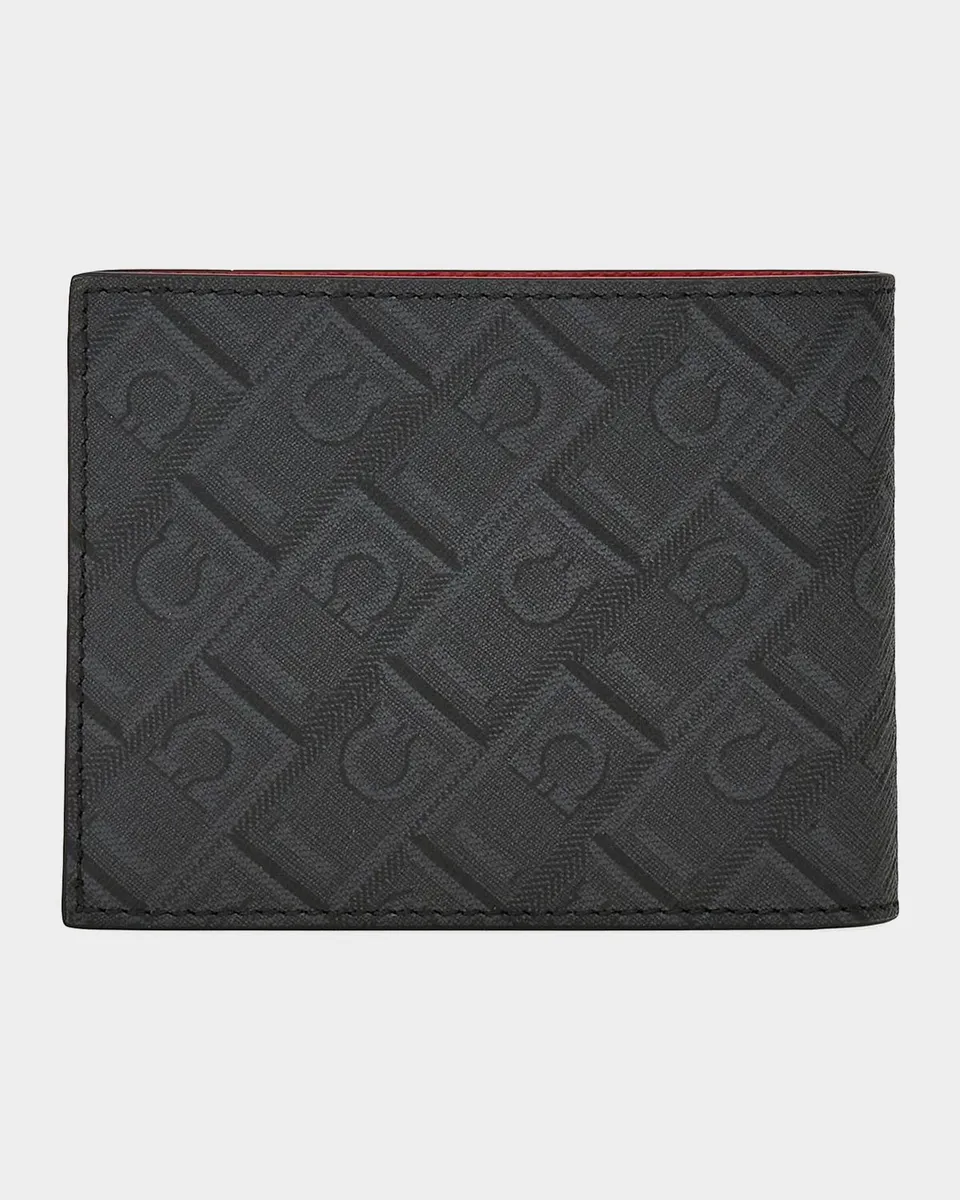 Ferragamo Men's Gancini Logo Leather Bifold Wallet | Thumbnail 3