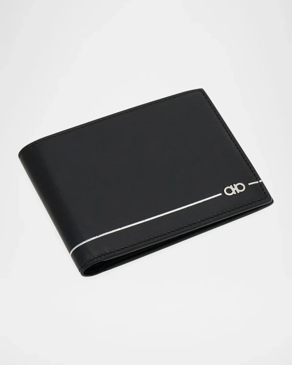 Ferragamo Men's Micro Gancini Leather Wallet | Thumbnail 4 Ferragamo Men's Micro Gancini Leather Wallet | Thumbnail 4