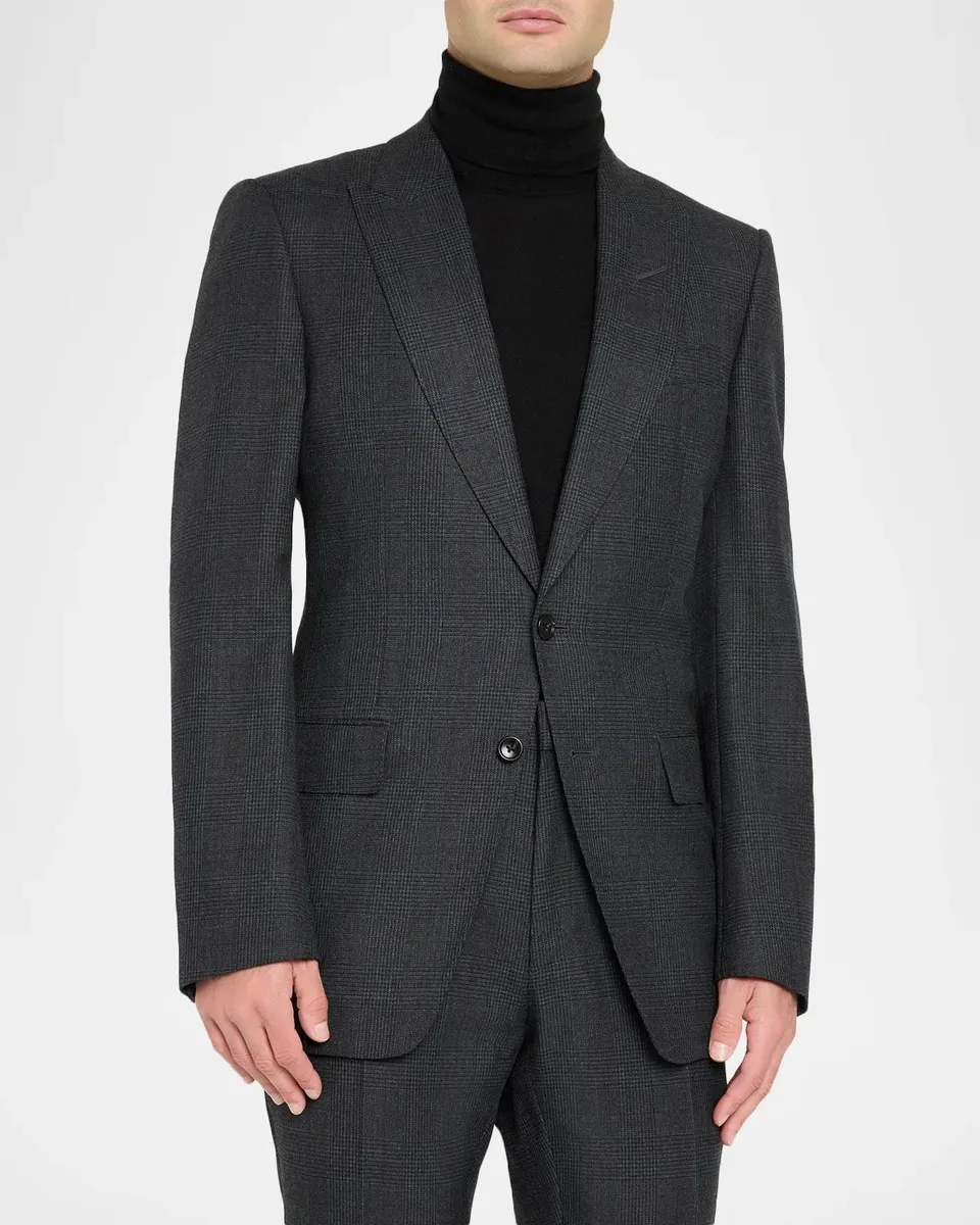 Tom Ford Men's Plaid Wool Two-Piece Suit | Thumbnail 4