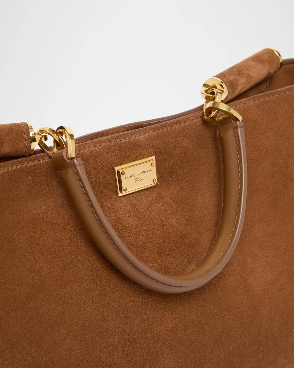 Dolce & Gabbana Vittoria Suede Shoulder Bag | Thumbnail 6 Dolce & Gabbana Vittoria Suede Shoulder Bag | Thumbnail 6