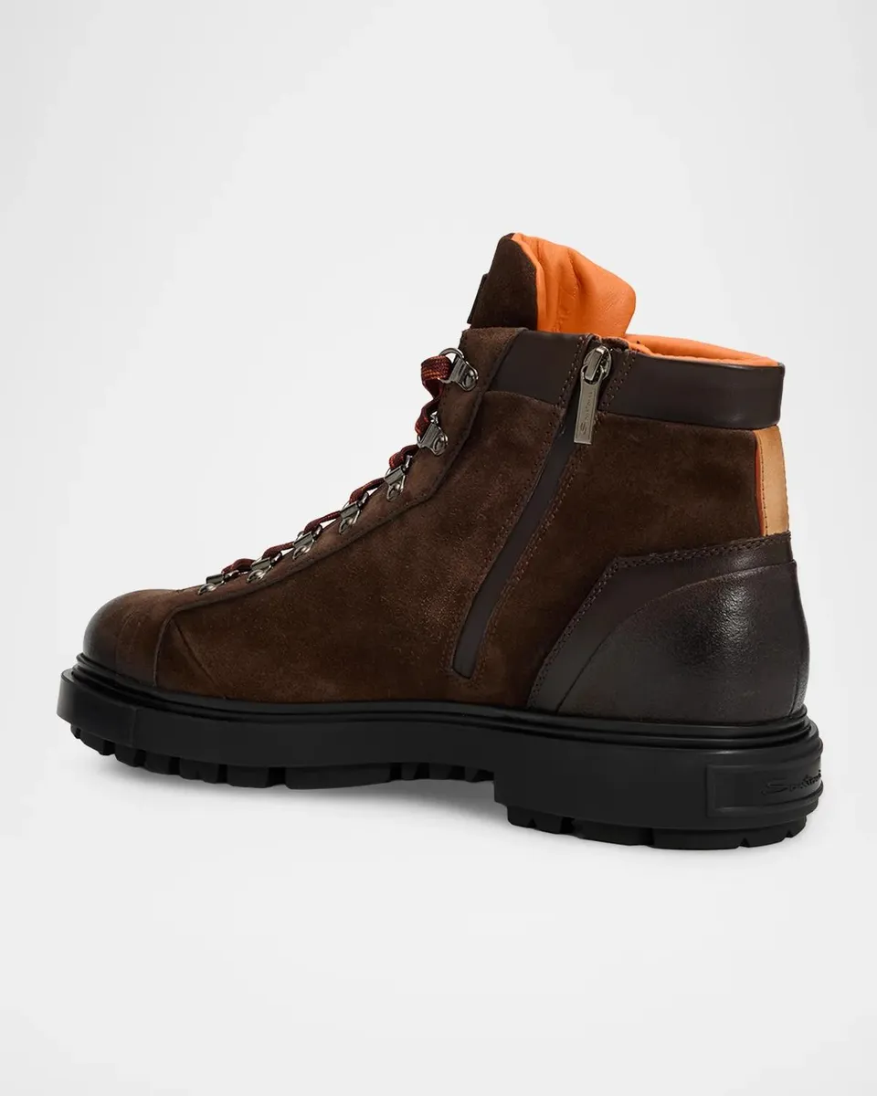 Santoni Men's Suede Hiking Boots | Thumbnail 4 Santoni Men's Suede Hiking Boots | Thumbnail 4