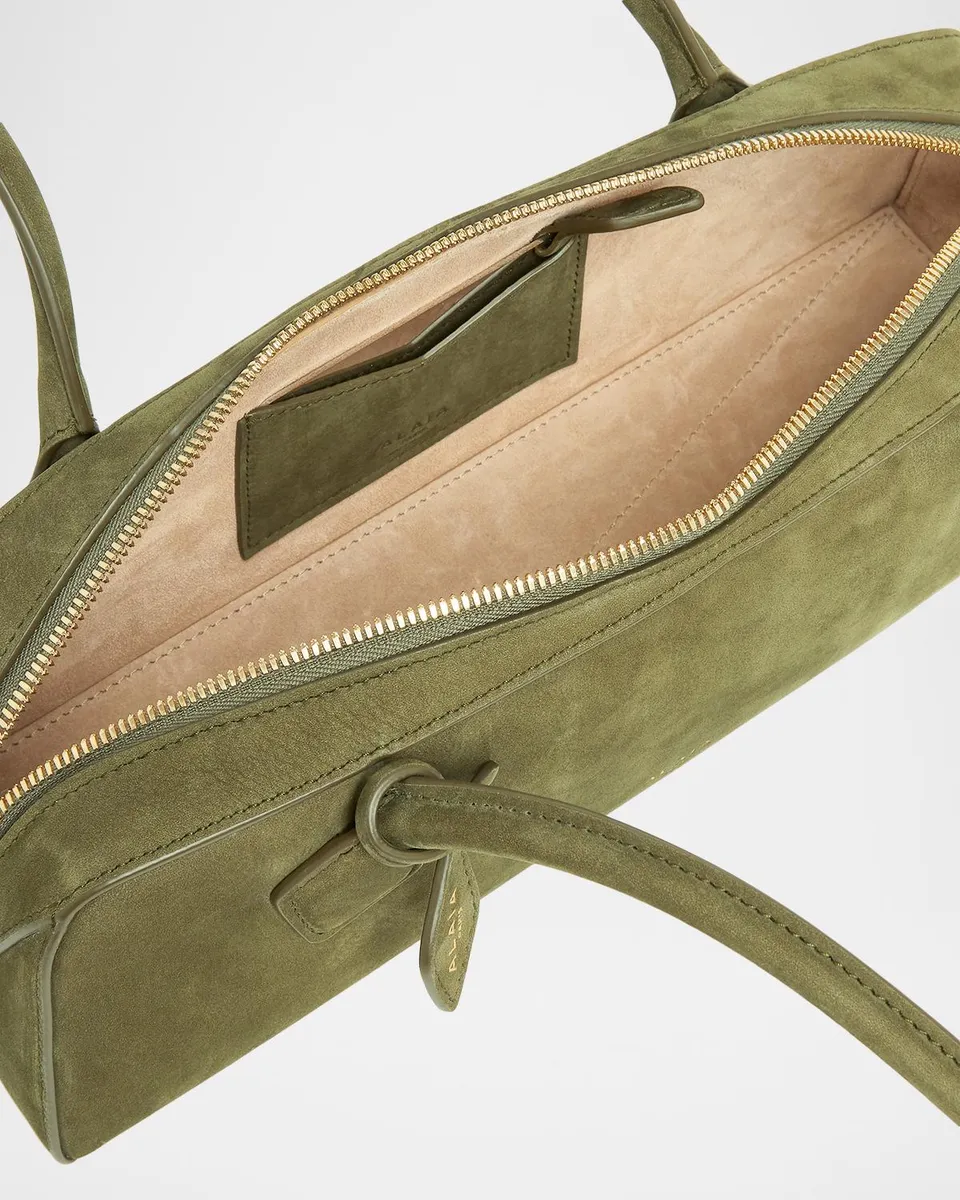ALAÏA Le Teckel Medium Suede Shoulder Bag | Thumbnail 4 ALAÏA Le Teckel Medium Suede Shoulder Bag | Thumbnail 4