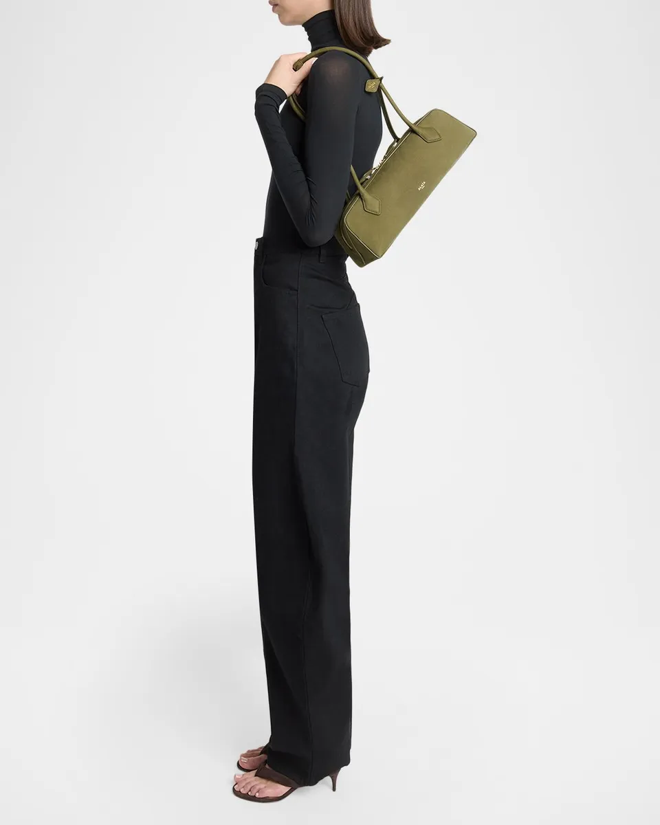 ALAÏA Le Teckel Medium Suede Shoulder Bag | Thumbnail 5 ALAÏA Le Teckel Medium Suede Shoulder Bag | Thumbnail 5