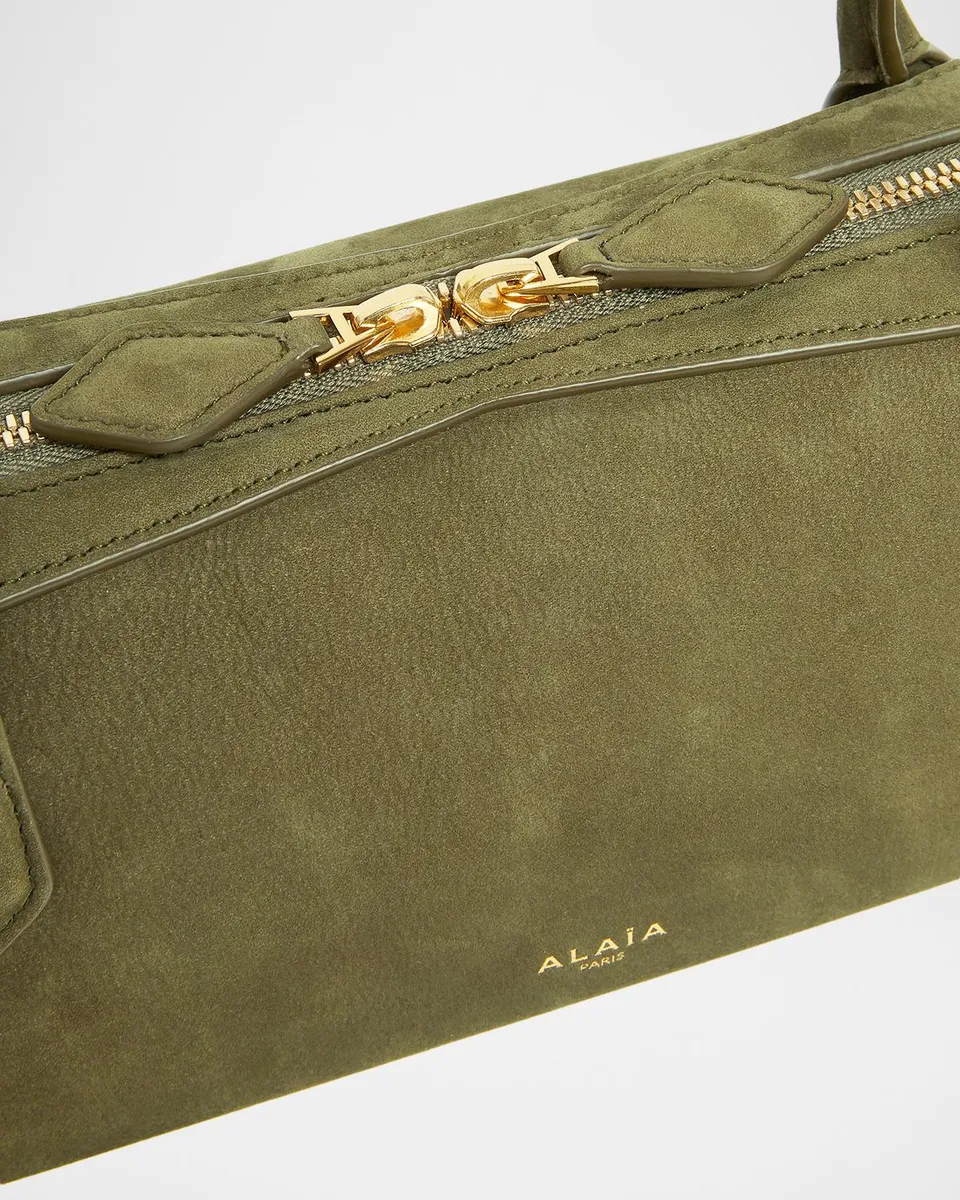 ALAÏA Le Teckel Medium Suede Shoulder Bag | Thumbnail 6 ALAÏA Le Teckel Medium Suede Shoulder Bag | Thumbnail 6