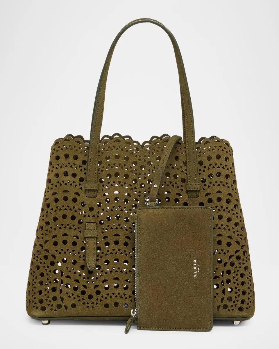 Alaïa Mina 20 Top-Handle Bag in Perforated Suede | Thumbnail 7 Alaïa Mina 20 Top-Handle Bag in Perforated Suede | Thumbnail 7