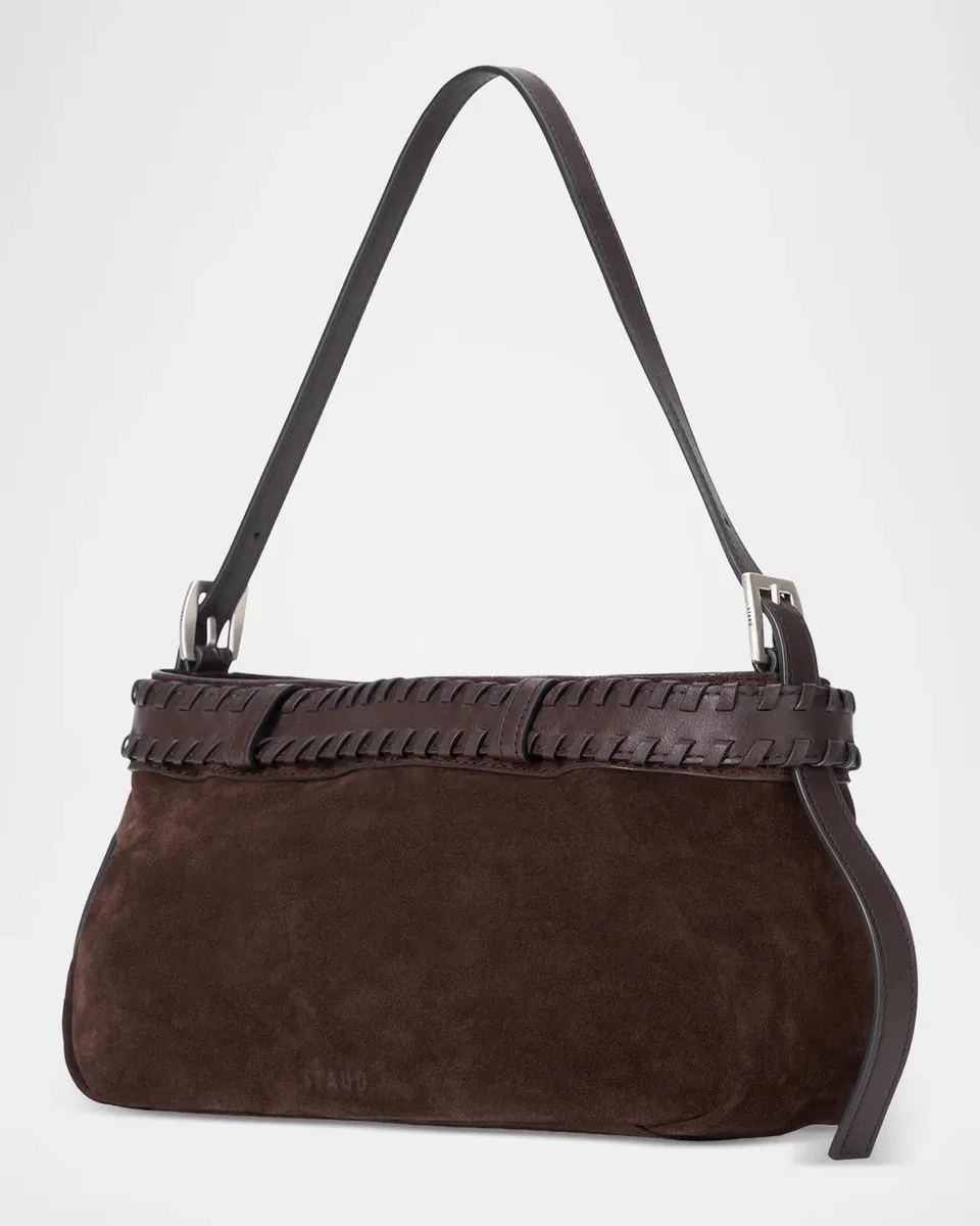 Staud Brooklyn Buckled Suede Shoulder Bag | Thumbnail 2