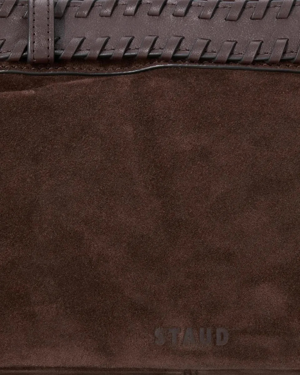 Staud Brooklyn Buckled Suede Shoulder Bag | Thumbnail 4