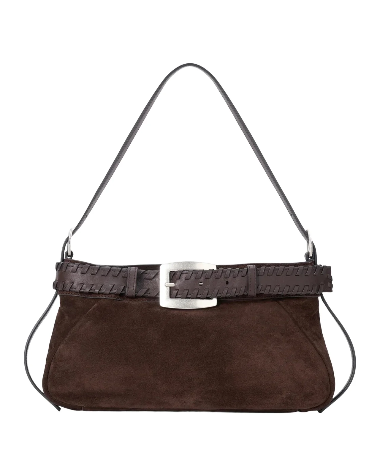Brooklyn Buckled Suede Shoulder Bag Brooklyn Buckled Suede Shoulder Bag