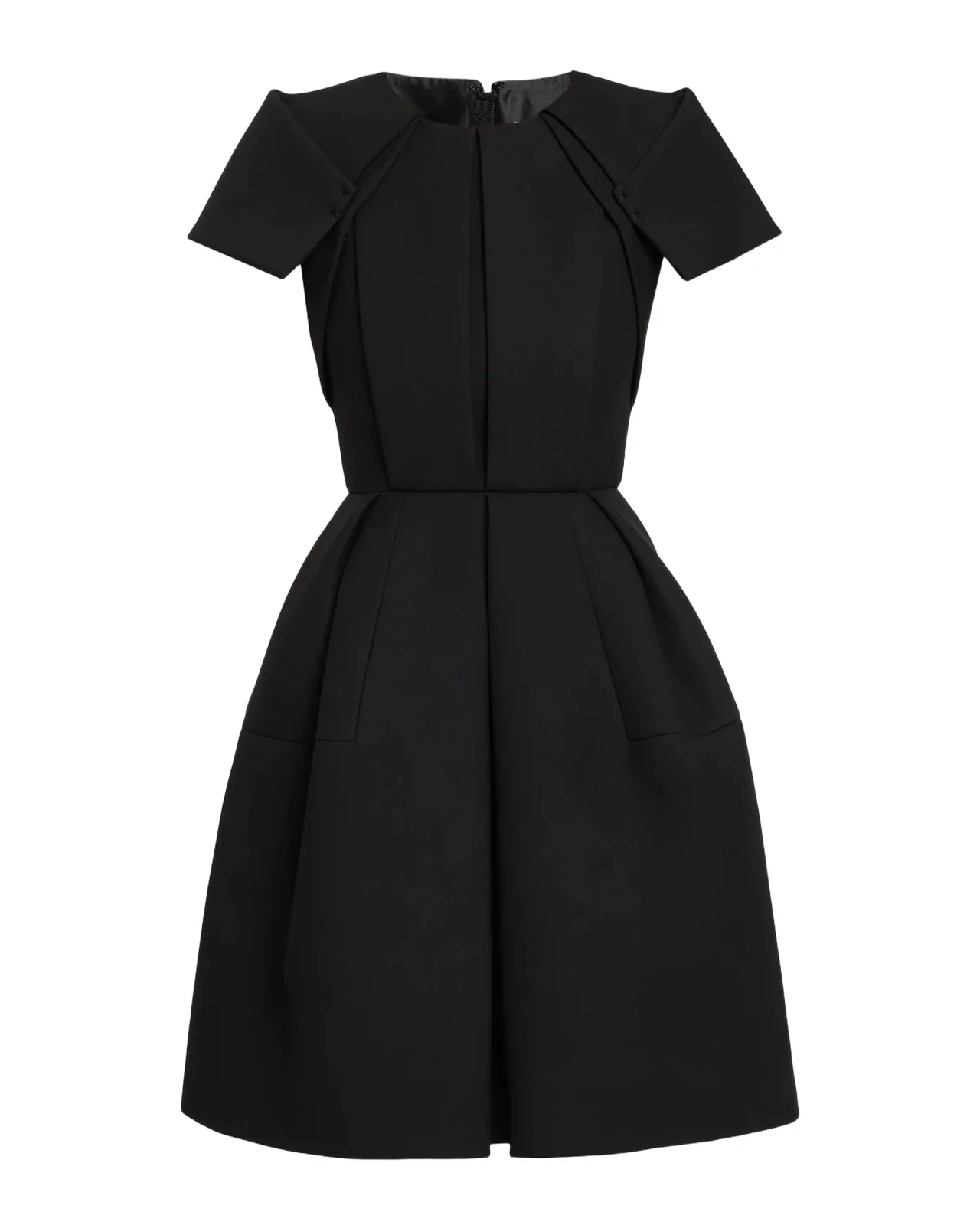 Dice Kayek Pleated Cap-Sleeve Fit-&-Flare Mini Dress