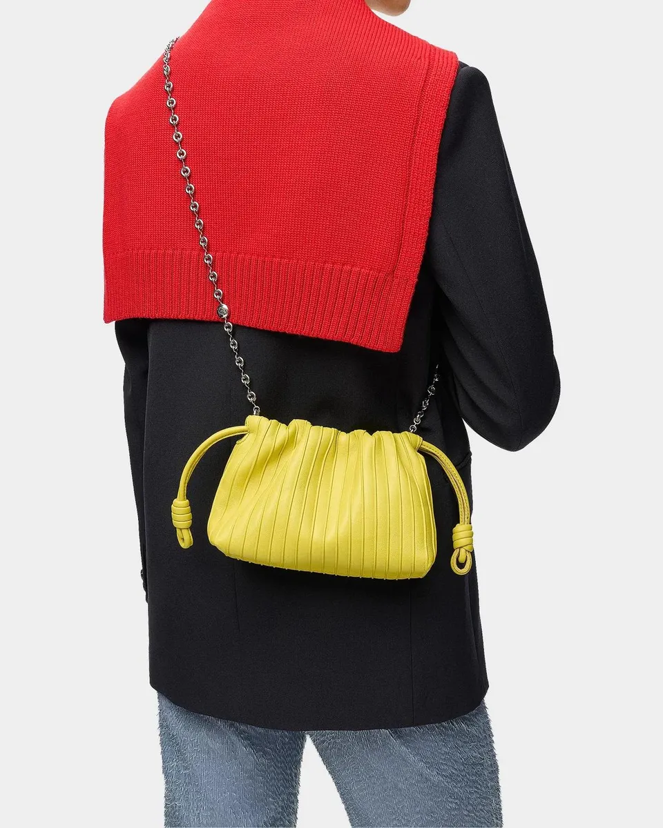 Loewe Flamenco Pleated Shoulder Bag in Napa Leather | Thumbnail 2 Loewe Flamenco Pleated Shoulder Bag in Napa Leather | Thumbnail 2