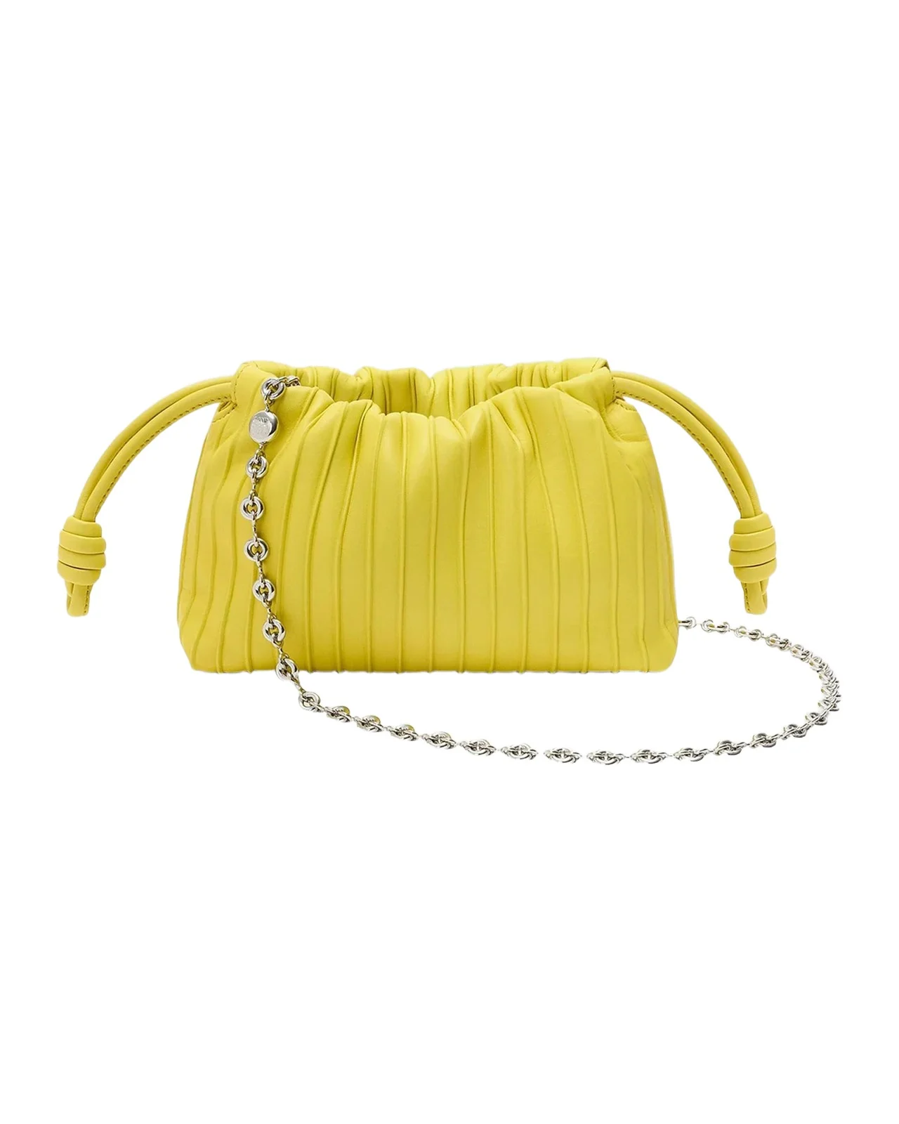 Loewe Flamenco Pleated Shoulder Bag in Napa Leather
