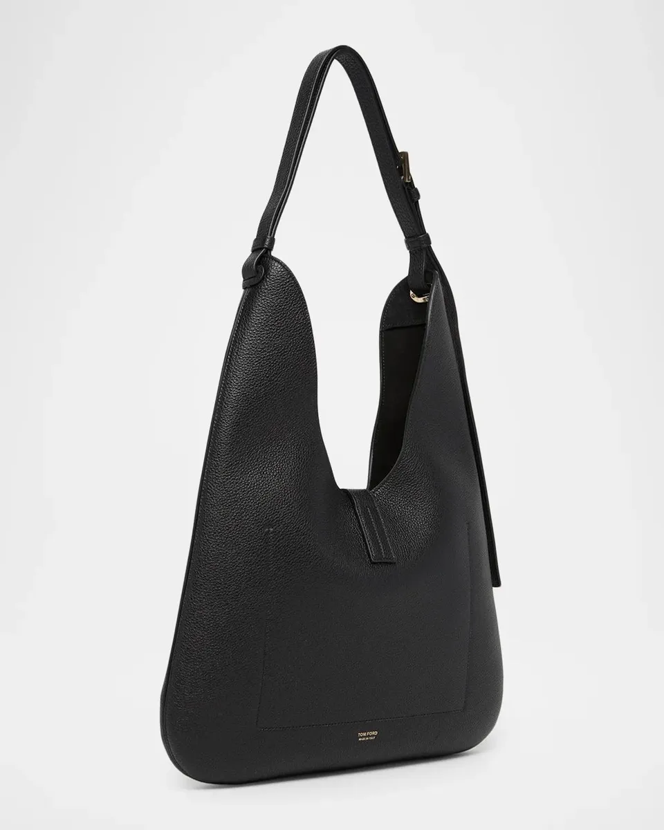 Tom Ford Kara Medium Hanging T Leather Hobo Bag | Thumbnail 3