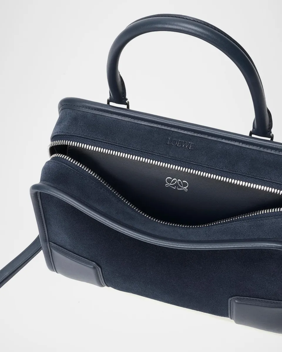 Loewe Amazona 180 Top-Handle Bag in Suede & Leather | Thumbnail 3 Loewe Amazona 180 Top-Handle Bag in Suede & Leather | Thumbnail 3