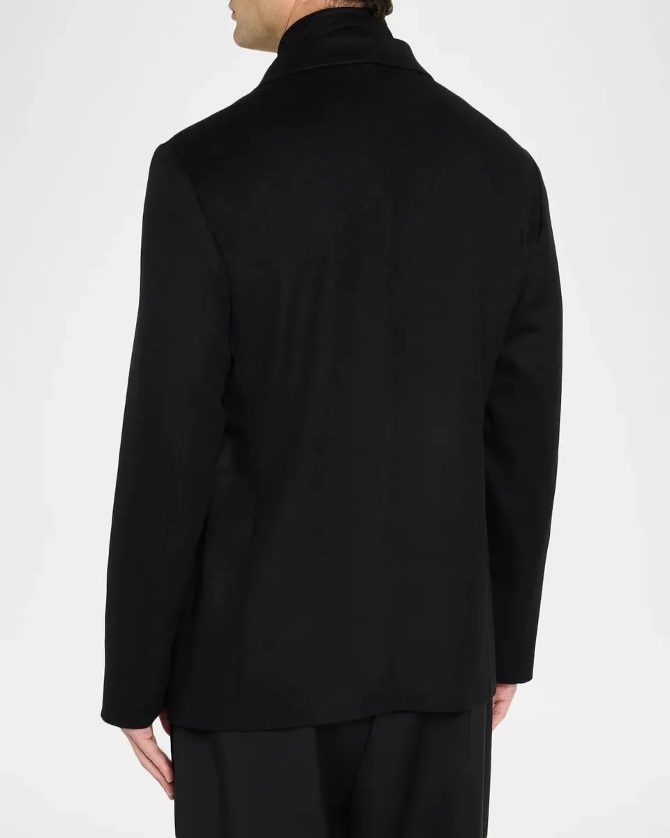 Emporio Armani Notch Lapel Wool-Cashmere Layered Jacket | Thumbnail 3 Emporio Armani Notch Lapel Wool-Cashmere Layered Jacket | Thumbnail 3