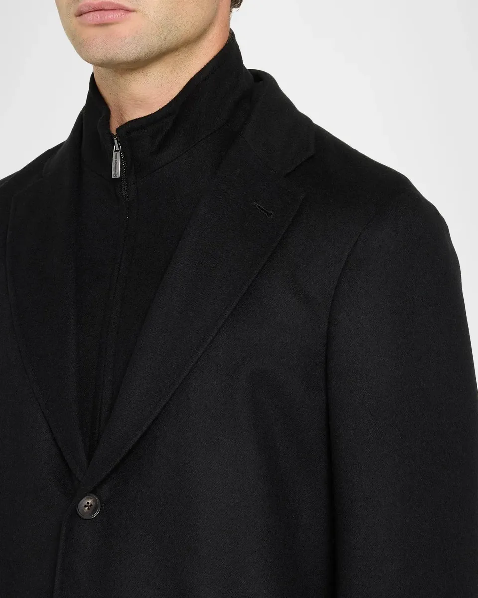 Emporio Armani Notch Lapel Wool-Cashmere Layered Jacket | Thumbnail 5 Emporio Armani Notch Lapel Wool-Cashmere Layered Jacket | Thumbnail 5