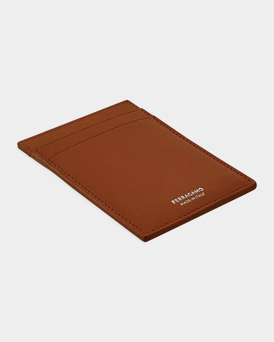 Ferragamo Florence Leather Card Case & Money Clip | Thumbnail 4 Ferragamo Florence Leather Card Case & Money Clip | Thumbnail 4