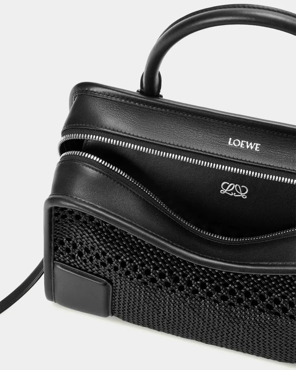 Loewe Amazona 180 Medium Woven Leather Top-Handle Bag | Thumbnail 2