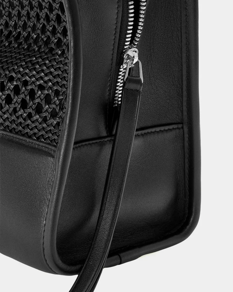 Loewe Amazona 180 Medium Woven Leather Top-Handle Bag | Thumbnail 3