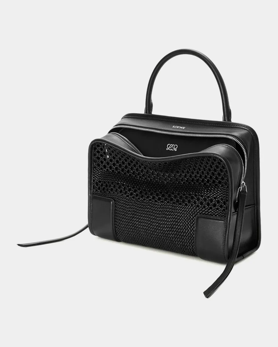 Loewe Amazona 180 Medium Woven Leather Top-Handle Bag | Thumbnail 4