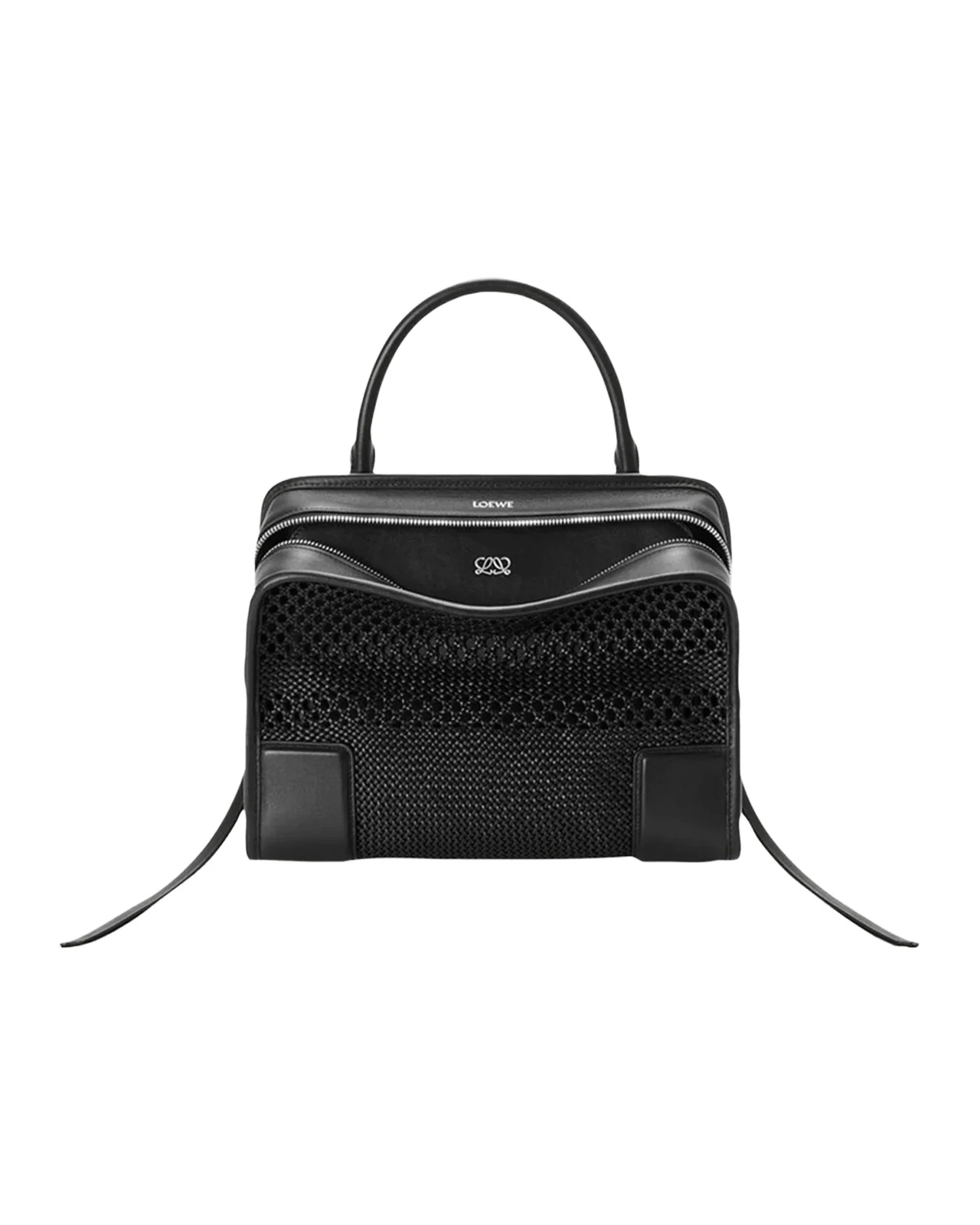 Loewe Amazona 180 Medium Woven Leather Top-Handle Bag