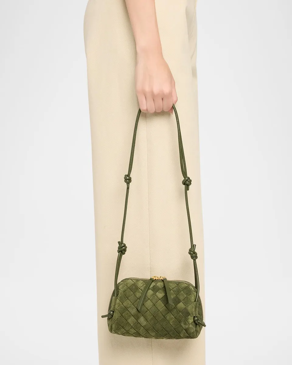 Bottega Veneta Concert Pouch Intrecciato Suede Crossbody Bag | Thumbnail 2 Bottega Veneta Concert Pouch Intrecciato Suede Crossbody Bag | Thumbnail 2
