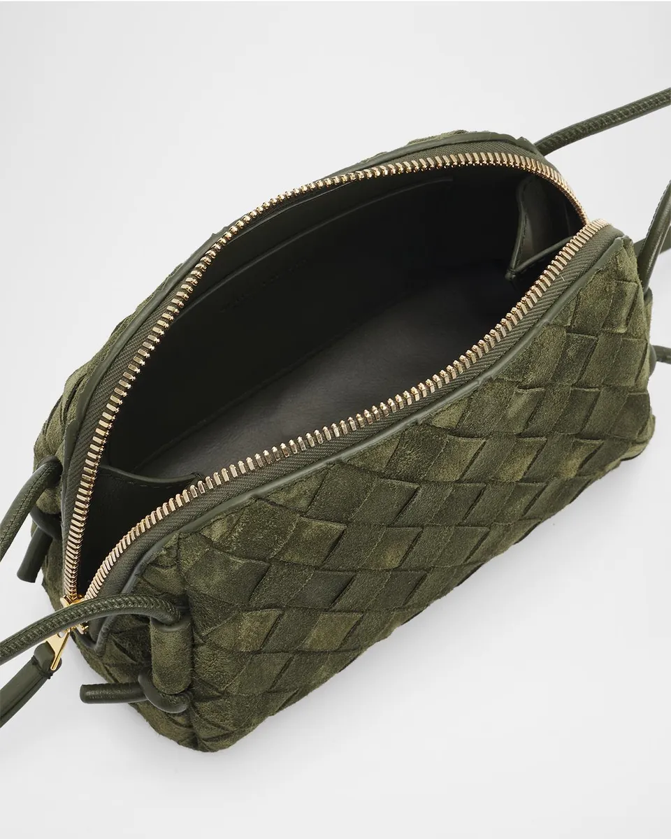 Bottega Veneta Concert Pouch Intrecciato Suede Crossbody Bag | Thumbnail 4 Bottega Veneta Concert Pouch Intrecciato Suede Crossbody Bag | Thumbnail 4