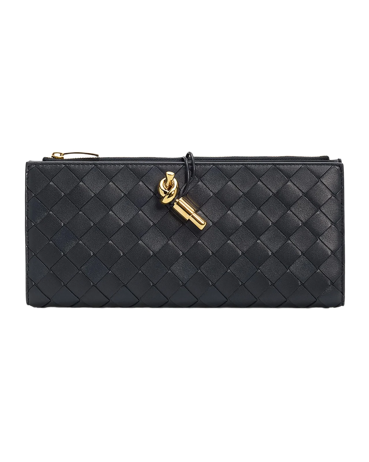 Bottega Veneta Andiamo Intrecciato Leather Wallet Organizer