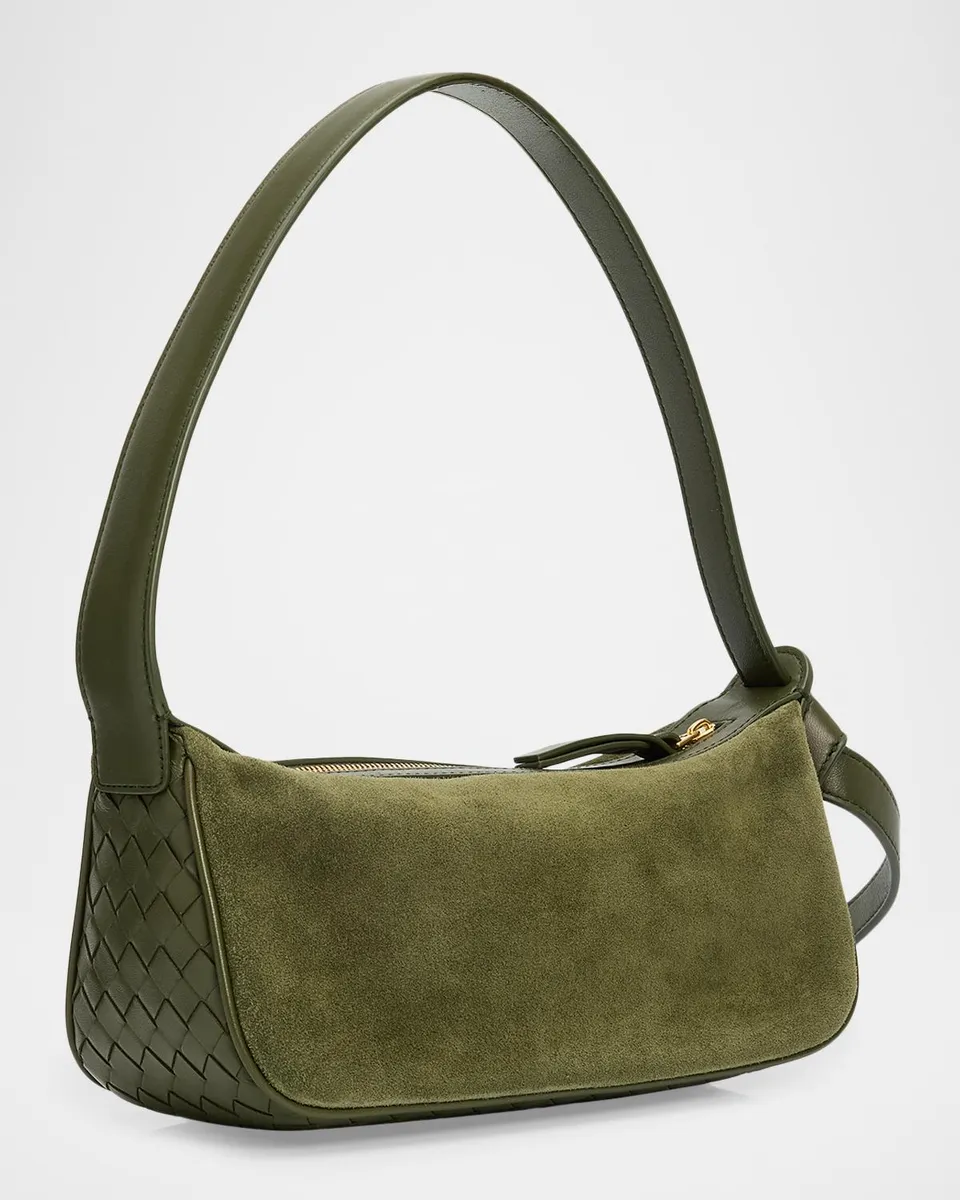 Bottega Veneta Nodo Intrecciato Suede Shoulder Bag | Thumbnail 3