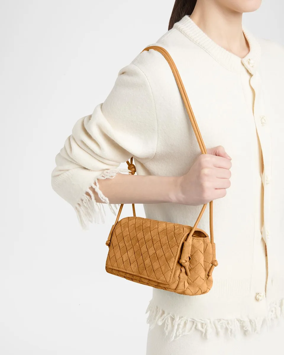 Bottega Veneta Smooth Suede Crossbody Bag | Thumbnail 2 Bottega Veneta Smooth Suede Crossbody Bag | Thumbnail 2