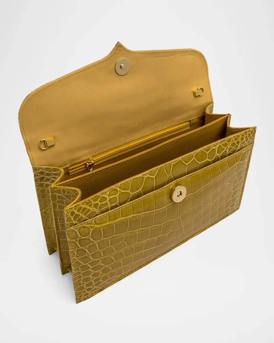Lana Marks Capri Alligator Leather Clutch Bag | Thumbnail 3